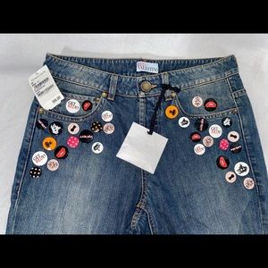 Red Valentino Pin Embellished Jeans Size 26
